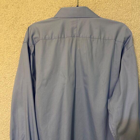 Nordstrom Men's Shop Classic Button Down Blue Size 18/35 Classic Fit - Picture 8 of 10